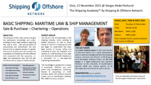 Basic shipping: Maritime law and ship management